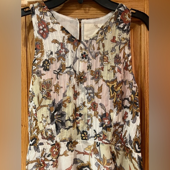 Anthropologie Free People One Fine Day Terrace Sleeveless Floral Midi Dress Sz 2 - Picture 4 of 13